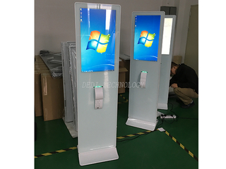 27inch capacitive touch screen kiosk build in with PC and thermal printer 80MM