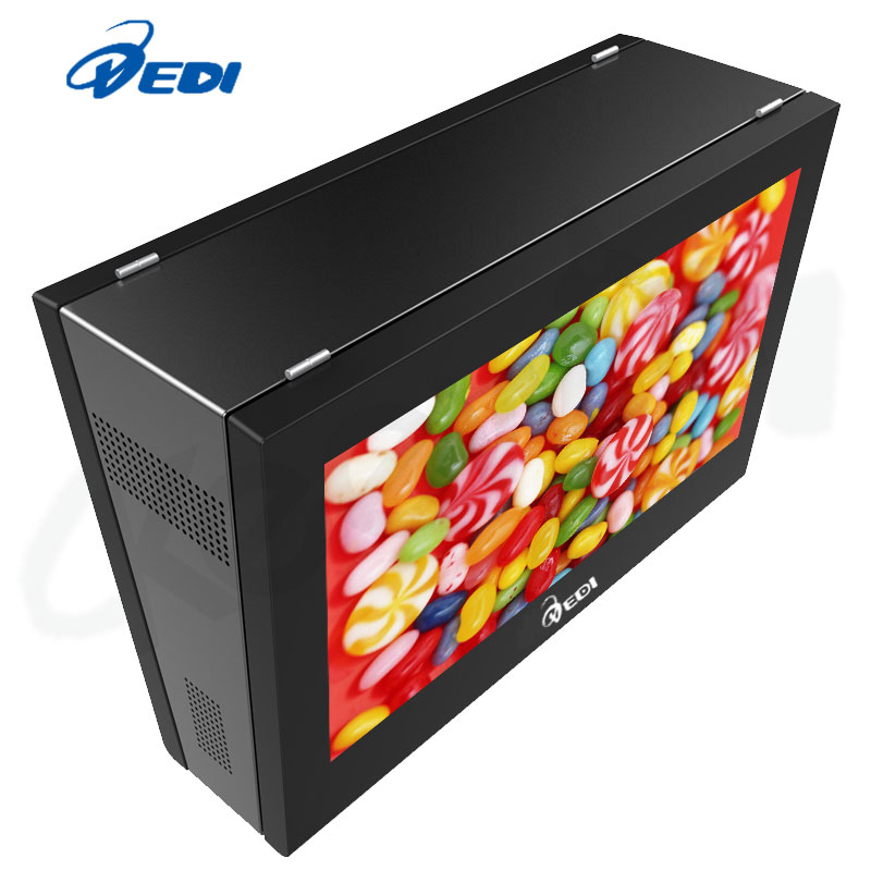 2500ni32inch High brightness outdoor LCD double screen hang monitor style by